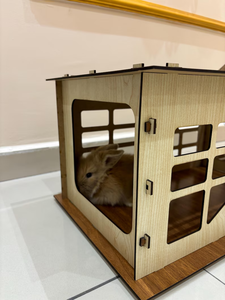 ODM OEM Customizable Indoor Modern Wooden Rabbit House Guinea Pig <b>Castle</b> Wood Bunny <b>Castle</b> Pet Interactive Movement <b>Toys</b> - Product Image 5
