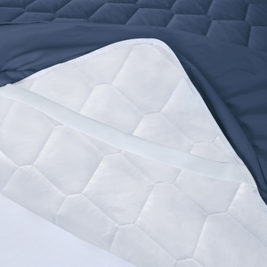 Jupe de lit en polyester 100% imperméable à volants enveloppants avec ceinture élastique réglable, facile à mettre, sans plis, anti-poussière - Product Image 4