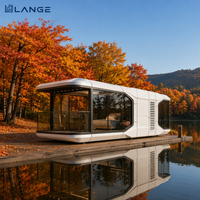 LANGE Maison Capsule Spatiale Modulaire Préfabriquée Grande avec 2 Chambres, 2 Salles de Bain et Cuisine pour Famille, Glamping, Camping, Villa