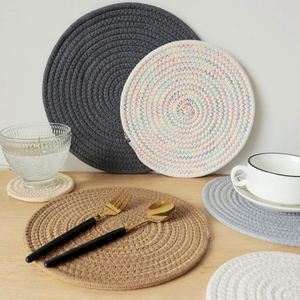 Factory-Direct Stock Household Heat-Resistant Anti-Scald Kitchen Table Mats Coasters Circle Shape Japanese - Product Image 1