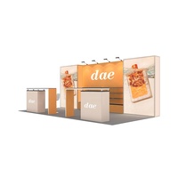 Stand d'exposition modulaire portable en tissu polyester et aluminium SEG, avec éclairage LED personnalisé, 10x20 pieds, pour salon professionnel