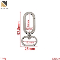 Mousqueton ovale pivotant à ressort en alliage, boucle déclencheur, porte-clés, laisse pour chien, pour sac à main, taille personnalisée, vente en gros