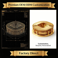 Trofeo de Estadio Personalizado en Oro, Metal y Resina, Ecológico, Impresión UV, Premio de Lujo Conmemorativo, Decoración Grabada