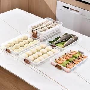 Boîte de conservation alimentaire populaire à 5 couches avec minuterie, empilable, pour dumplings, congélateur, accessoires de cuisine - Product Image 4