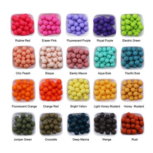 SYBBeads 20mm & 19mm sans BPA perles de silicone de qualité alimentaire couleurs personnalisées certifiées en gros perles focales en vrac pour stylos - Product Image 3
