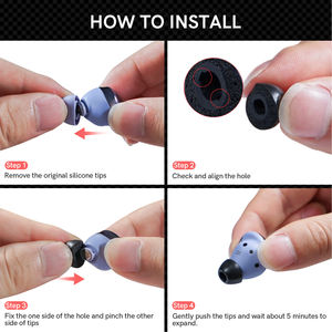 Embouts en mousse à mémoire de forme AhaStyle Premium pour Samsung <span class=keywords><strong>Galaxy</strong></span> <span class=keywords><strong>Buds</strong></span> Pro Confort supérieur Isolation acoustique Ajustement parfait Anti-Si - Product Image 5