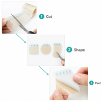 Pansement hydrocolloïde en feuille avec couche adhésive thermofusible, pansement imperméable pour cheville, découpe personnalisée, rouleau hydrocolloïde