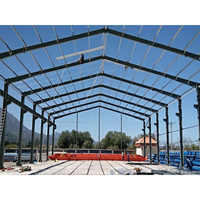 Kits de hangar en acier préfabriqués modernes, préfabriqués, modulaires, à ossature métallique, pour entrepôt, atelier