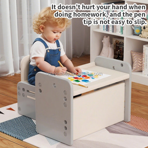 Modo de elevación ajustable en altura de plástico, mesa de bloques de construcción multifuncional y mesa de dibujo, mesa y sillas para niños - Product Image 2