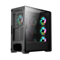 Usine Oem Odm PC Cabinet Desktop Computer Case Tower Fenêtre en verre trempé Niveau d'entrée Atx Gaming Gamer Pc Computer Cases