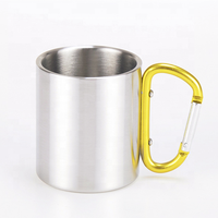 Tasse à café Double paroi en acier inoxydable, 300ml, vente en gros, usine, haute qualité