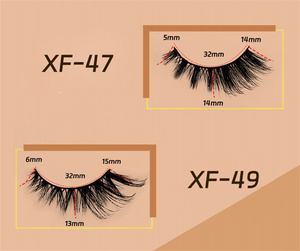 Cils 3D en faux vison ultra doux, aspect naturel, demi-bande, emballage en forme d'étoile, 2 paires de cils œil de chat avec colle - Product Image 6