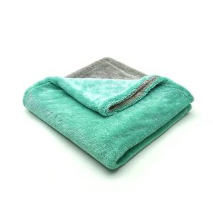 ผ้าขนหนูไมโครไฟเบอร์มีห่วงบิดสำหรับเช็ดรถรายละเอียดผ้าเช็ดตัวผืนใหญ่สำหรับอบแห้งสองชั้นดูดซับได้ดีไม่เป็นขุย - Product Image 4