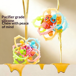 Mordedor de silicona redondo unisex anticaída para bebés, tipo guante, de grado alimenticio, ideal para la dentición, regalo al por mayor - Product Image 3