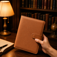 Agenda en cuir personnalisé à feuilles mobiles avec fermeture à boucle, format A5