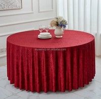 Nappe de table ronde en velours diamanté Muwei, nappe plissée pour mariage, banquet, événement, fête, décoration, taille personnalisée