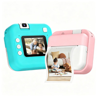 Cámara Infantil con Impresión Instantánea, Pantalla HD de 2.0 Pulgadas, 180 °   Lente Giratoria, Compatible con Grabación y Fotografía de 24MP, Juguete de Regalo para Niños