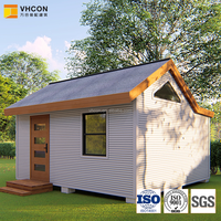 Villa en acier léger avec unité d'habitation autonome pour jardin, salle de bain privée, espace de vie ouvert, entrée sans obstacle pour familles multi-générations