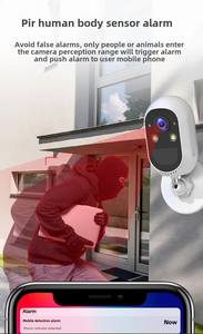 Wifi Camera Set Met 4 Stuks Batterij Power Draadloze Wifi Ip Camera Pir Bewegingsdetectie Home Security Cctv Lcd Monitor - Product Image 3