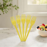 Fourchette jetable biodégradable CPLA Greenday pour compagnies aériennes, kit de fourchettes PLA pour fêtes, résistante à la chaleur, durable, 6/6,5 pouces