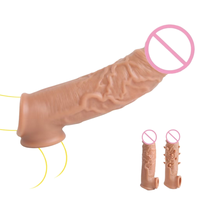 Manchon en silicone étanche pour l'orgasme oral, design réaliste dents de loup, jouet souple pour adulte, extenseur de pénis, plaisir amélioré, qualité supérieure pour hommes