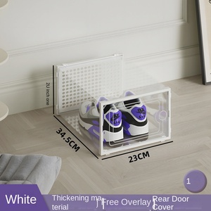 Venta al por mayor plegable tipo Flip <span class=keywords><strong>almacenamiento</strong></span> para zapatos <span class=keywords><strong>de</strong></span> baloncesto caja doble engrosada transparente PP caja <span class=keywords><strong>de</strong></span> zapatos <span class=keywords><strong>de</strong></span> plástico forma rectangular - Product Image 2