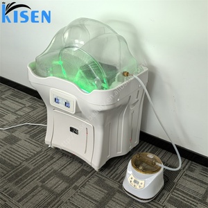 Bac à shampoing Kisen amovible avec réservoirs de spa pour la tête, circulation d'eau, lumière LED dorée/argentée en forme d'arche - Product Image 3
