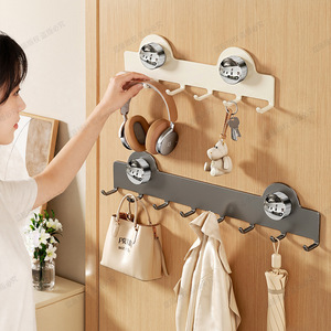 Wall Mounted Suction Cup <b>Hooks</b> With Removable Design For Door Or Wall Use In Living Room Bedroom Bathroom - Product Image 1