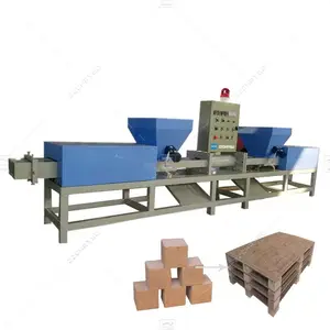 Wood feet block hot press machine wood sawdust block making production line for sale