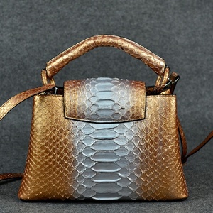 Tùy Chỉnh Thiết Kế Rắn Da Tote Túi Mô Hình Động Vật Da Túi Phụ Nữ Thương Hiệu Tên Ví Phụ Nữ Sang Trọng Túi Vàng 1 PC Python - Product Image 4