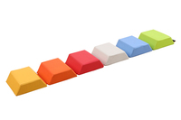 Blocs de construction hexagonaux en mousse colorés pour enfants avec 6 miroirs