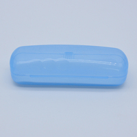 Étui à lunettes rectangulaire transparent couleur bonbon en plastique souple, portable et tendance, avec boucle, personnalisable avec logo