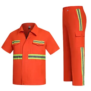 Pantalones de chaqueta de trabajo profesional de alta visibilidad para mujer de talla grande de verano con estilo con trajes reflectantes Construcción