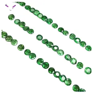 Best Quality Green Garnet Natural Gemstone Round Brilliant Cut Stone Wholesale Price