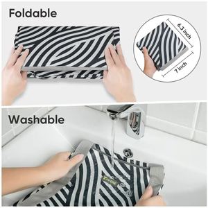 Large Capacity Funny Zebra Pattern Sports Fitness Bag New Black White Strip Travel Luggage Portable Storage Bag for Sports - Product Image 6
