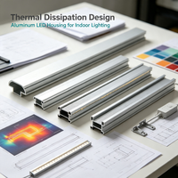Profilé en aluminium extrudé de qualité supérieure pour bande LED avec excellente dissipation thermique pour luminaires d'intérieur