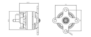 Motor de Carreras sin Escobillas de CC de 1105 4200KV 25w, Motor Mini Quadcopter para Multicóptero DIY, Dron <span class=keywords><strong>FPV</strong></span> - Product Image 6