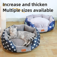 Four Seasons Allzweck-Haustier bett Kleines mittelgroßes achteckiges Hunde design Halbkreis iges Nest mit Plüsch material für Katzen