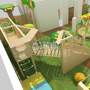 Parque <span class=keywords><strong>Infantil</strong></span> Temático de Bosques y Árboles para Niños, Diseño Personalizado, Área de Juegos Interior de Madera para Guarderías Montessori y Restaurantes - Product Image 3
