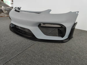 GT4RS Kit per il <span class=keywords><strong>718</strong></span> aggiornamento <span class=keywords><strong>Porsche</strong></span> più nuovo Kit corpo in fibra di carbonio mezzo paraurti anteriore labbro posteriore cofano parafango Spoiler - Product Image 4