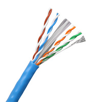 Kabel Cat6 Massal 305m/1000ft Kotak Biru PVC CM Tersertifikasi untuk Pemasangan di Dalam Dinding Penggunaan Hunian