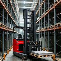 Gerbeur électrique tridirectionnel durable, hauteur de levage 7,5 m, homologué CE, chariot pour allées étroites VNA, batterie lithium-ion TC10