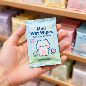 Toallitas Húmedas Portátiles de Bolsillo, Mini Toallitas Faciales para Manos, Toallitas Húmedas para Bebés, Toallitas de Papel - Product Image 4