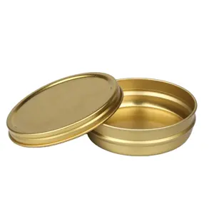250g/125g/50g/30g 고급 캐비어 금속 포장 밀봉 상자 양철판 둥근 황금 식품 상자 빈 캐비어 깡통 주문 제작