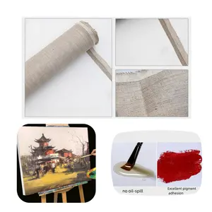 Art Suppliers Linen Stretched Canvas Painting Roll for oil painting drawing canvas roll linen canvas for paintings