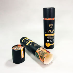 Emballage cadeau en carton de forme ronde personnalisé naturel Tube en papier de chocolat gastronomique pour Nutty Choco - Product Image 3