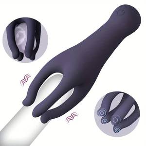 Vibrador de glande para hombres YEQU - Carga USB, morado, resistente al agua, masajeador de pene, juguete sexual con 10 modos de vibración para placer - Product Image 4