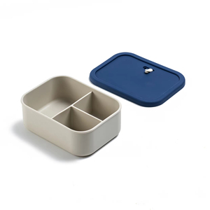 Contenedor de Silicona de Grado Alimenticio Ecológico de 1300 ml, Libre de BPA, con Tres Compartimentos y Ventilación para Conservación - Product Image 1
