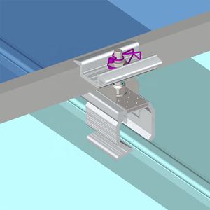 Support de <span class=keywords><strong>montage</strong></span> de panneau solaire, pince <span class=keywords><strong>pour</strong></span> toit à joint debout, crochet <span class=keywords><strong>pour</strong></span> toit en tôle, aluminium AL6005-T5, composants <span class=keywords><strong>du</strong></span> système de <span class=keywords><strong>montage</strong></span> solaire | SIGNATURE D'ART - Product Image 1