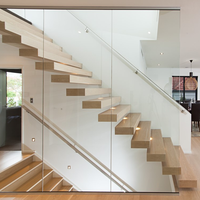 CBMmart Foshan Escaliers d'intérieur modernes et préfabriqués en métal de luxe Escalier droit mono-limon personnalisé en usine